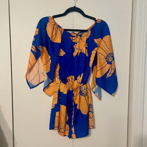 Marciano by Guess Off-the-Shoulder Floral Romper - Picture 1 of 4